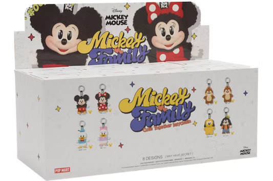Pop Mart Disney Mickey Family Together Series Plush Keychain Sealed Case (8 Blind Box)