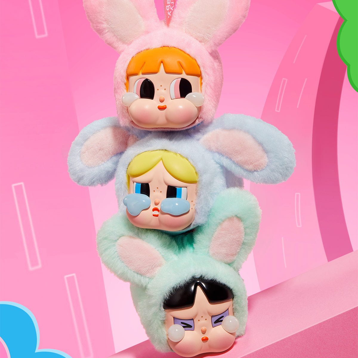 Pop Mart CryBaby x Powerpuff Girls Series Vinyl Face Plush Sealed Case