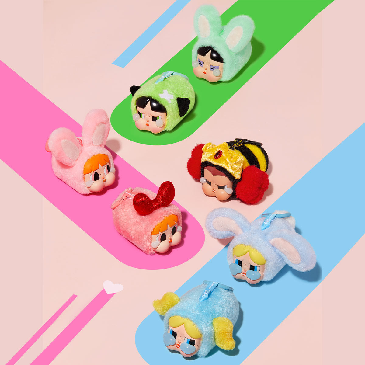 Pop Mart CryBaby x Powerpuff Girls Series Vinyl Face Plush Sealed Case